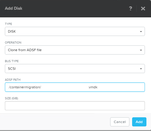 disk settings