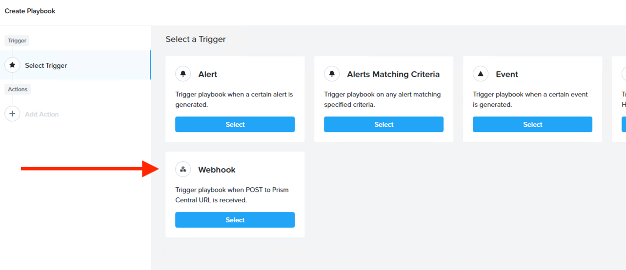 Webhook selection