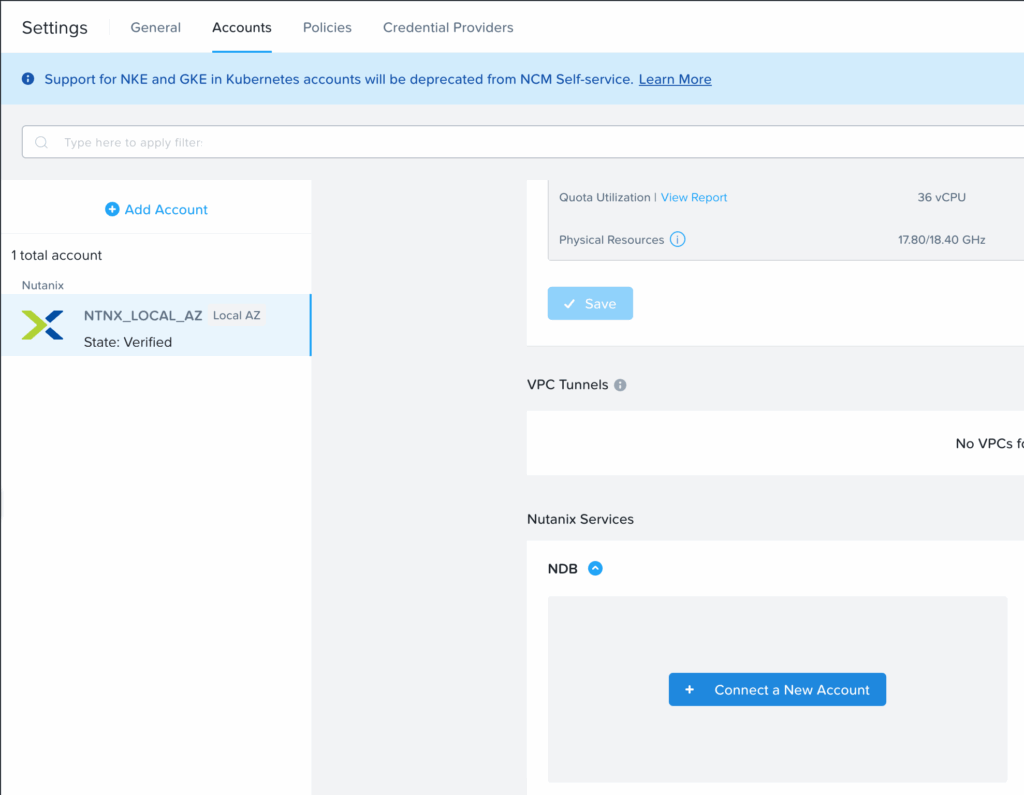 NDB-Account-NTNX Services