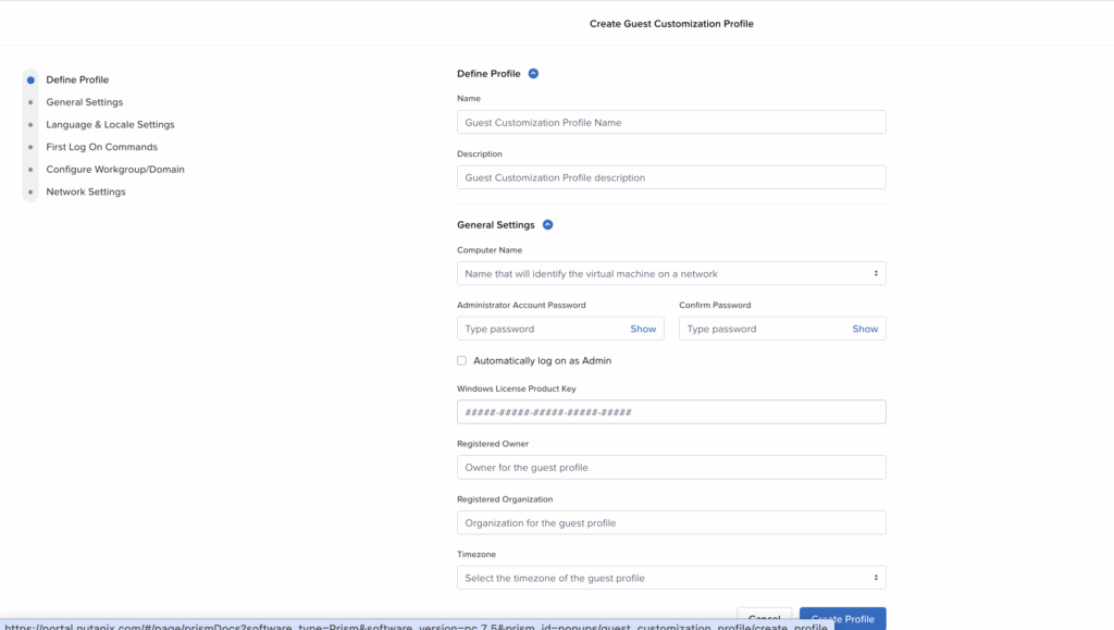 Custom Profiles Guided