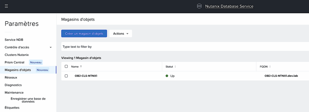 Object Store View